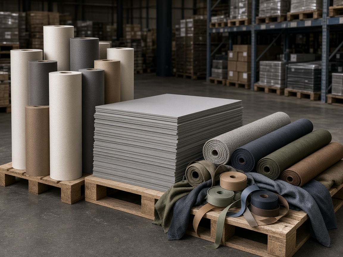 Packaging materials — boards, papers, and components in stock