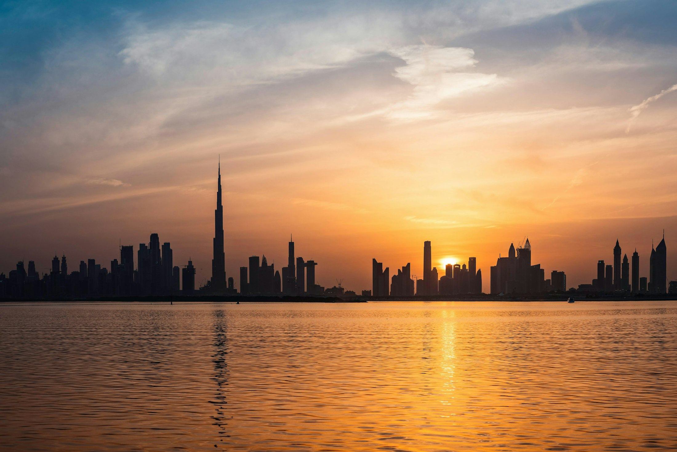 The UAE skyline at dusk