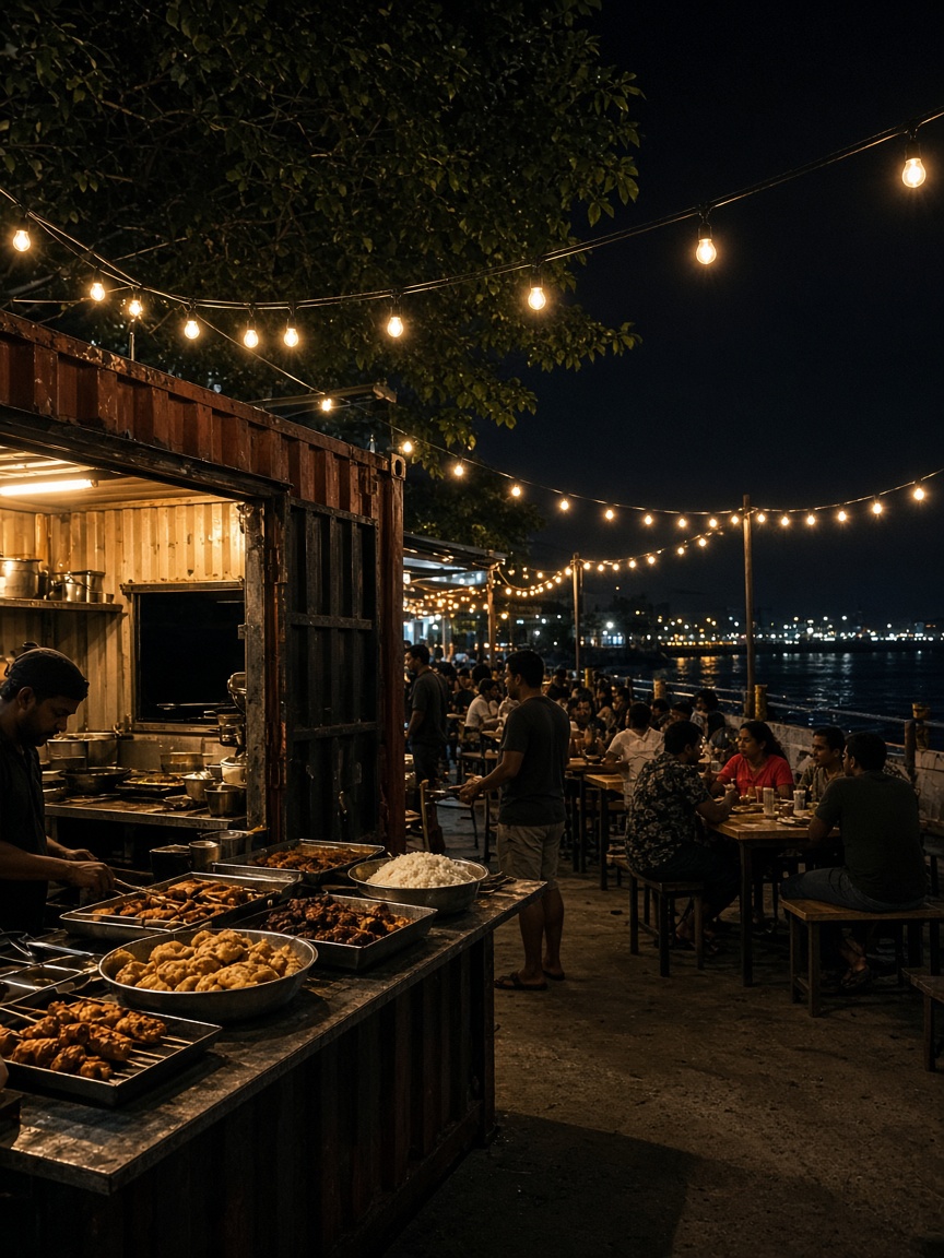 Canal Bites evening market atmosphere