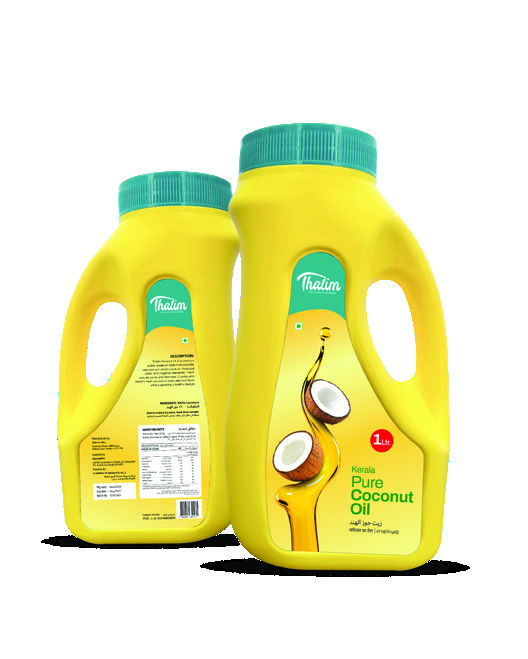 Thalim Organic Kerala Pure Coconut Oil bottles